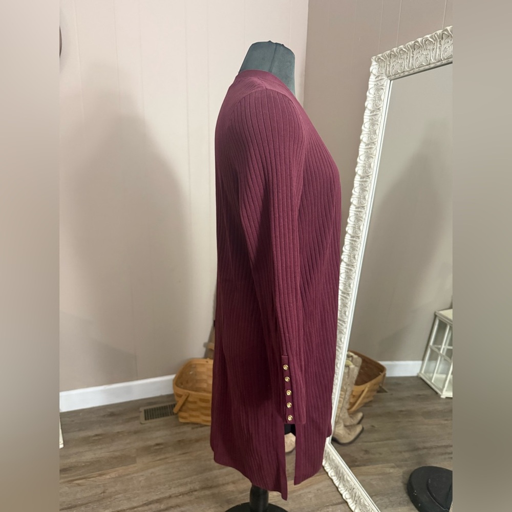 Talbots • Ribbed Longline Duster Cardigan - Picture 3 of 6